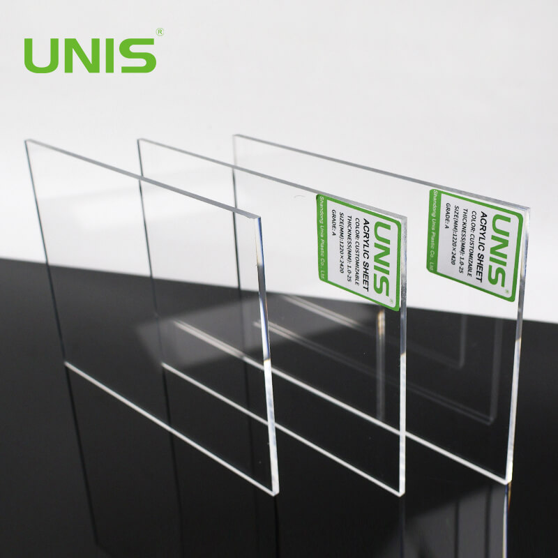 UNIS 3mm 5mm Cast Color Clear Acrylic Sheets