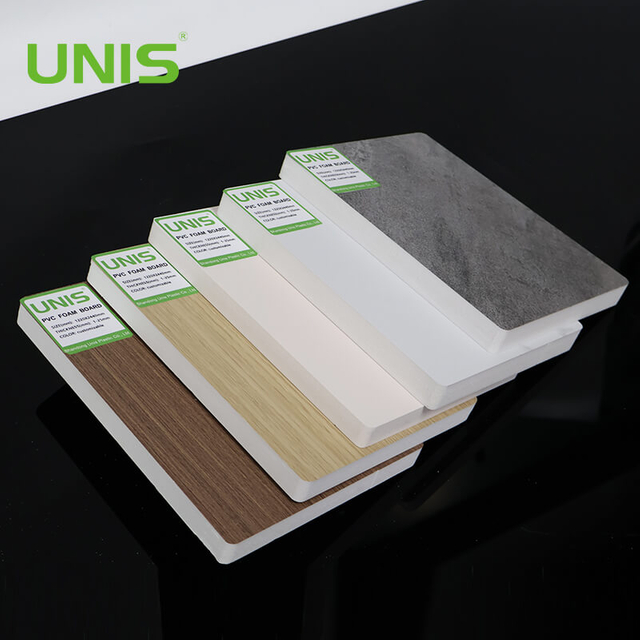 UNIS Expended Foam Pvc Sheet 6 Mm Black Adhesive Rigid Wood And Leather Film Stick Pvc Foam Board